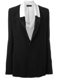 contrast shawl collar blazer