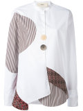 contrast panel shirt 