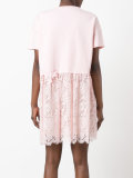 lace detail T-shirt dress