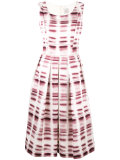 pleated flared dress
