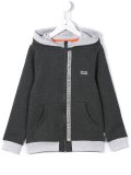 two-tone logo hoodie
