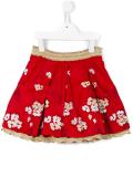 floral embroidered skirt