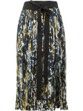 printed pleated skirt