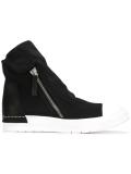 zipped hi-top sneakers