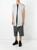 sleeveless open cardigan