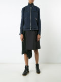 zipped bomber jacket