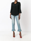 fluted sleeve blouse