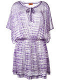 pleated trim beach dress