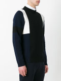 colour block knitted jumper