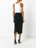 fitted contrast dress 