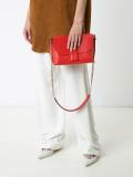 logo embossed shoulder bag