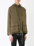 patch pocket hooded coat