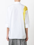 lace panel oversized shirt 