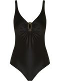 embellished open back swimsuit