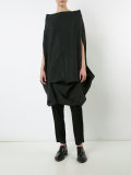 draped elongated blouse