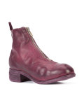 front zip ankle boots