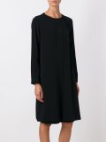 draped shift dress