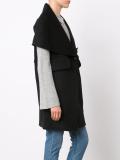 sleeveless shawl collar coat