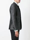 peaked lapel metallic blazer