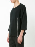 'Liam' zip front T-shirt