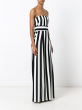 striped strapless jumpsuit 