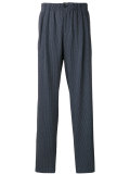 striped drop-crotch trousers