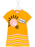 lightbulb wave stripe T-shirt