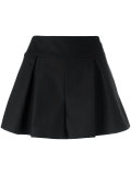 pleat fronted high-waist shorts