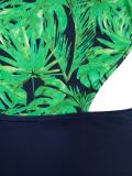 foliage long sleeved swimsuit