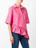 asymmetric ruffled shirt