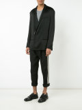shawl lapel crossed blazer