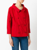 short double-breasted coat