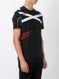 crossed stripes T-shirt