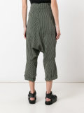 striped cropped trousers