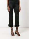 flared cropped trousers