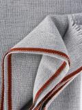contrast trim frayed edge scarf