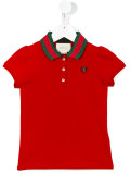 contrast collar polo shirt 