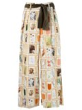 print wide leg trousers