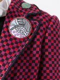 checked fitted jacket