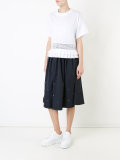 eyelet detail midi skirt
