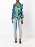 distressed slim-fit jeans