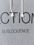 'Action Is Eloquence'印花连帽衫
