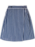 striped A-line skirt 