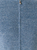 zip-up knitted sweater