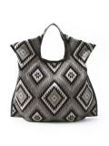 jacquard effect tote bag