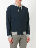 contrast hooded jacket 