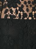 sheer longsleeved flared dress