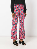 Wallpaper print cropped trousers