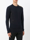 embossed striped jumper