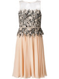 macrame lace panel dress